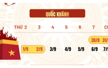 Công chức, viên chức, người lao động sắp nghỉ lễ Quốc khánh dài ngày