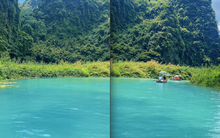 Tràng An (Ninh Bình) bất ngờ có màu nước lạ khiến netizen rần rần không tin nổi