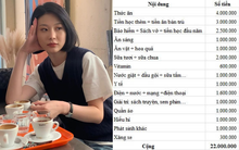 Bảng chi tiêu trị giá 22 triệu đồng bị chê tơi tả