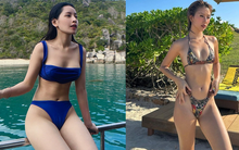 Đôi bạn "gương vỡ lại lành" đọ bikini: Chi Pu khoe body nuột nà, Quỳnh Anh Shyn "flex" cơ bụng số 11