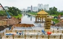 Đập dâng đầu tiên trên sông Tô Lịch trước ngày về đích