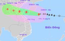 Bão số 5 liên tục tăng cấp, lao nhanh vào miền Trung, có thể gây mưa lớn trên 700 mm