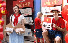 "Còn tổng hợp luyện A80 em còn mở quầy",vợ Duy Mạnh phát 700 cây kem, bánh mì tại nhà mặt phố 6 tầng hôm nay!