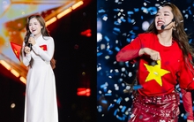 Chi Pu và Dương Hoàng Yến có cách đưa quốc kỳ Việt Nam lên trang phục khác hẳn nhau nhưng điểm chung là visual đều xứng đáng phong thần!