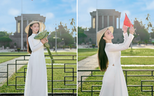 Nữ sinh 10X đang gây sốt với bộ ảnh áo dài bên Lăng Bác là ai: Từng ghi dấu tại loạt cuộc thi nhan sắc, đã có hình ảnh lấy cảm hứng từ phim "Mưa đỏ"