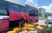 Phát hiện 19 thùng sụn chân gà bốc mùi trên xe giường nằm