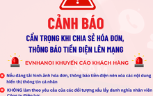 Cảnh báo rủi ro khi đăng hóa đơn tiền điện lên mạng