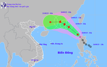 Áp thấp nhiệt đới giật cấp 9 vào Biển Đông
