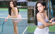 Mai Phương Thuý cực quyến rũ trên sân tennis, trong tủ đồ lượng outfit tennis nhiều hơn quần áo mặc hàng ngày