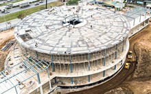 Mục sở thị bến xe khách đầu tiên của Hà Nội có hầm gửi 5.000m² sắp hoàn thành