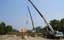 Tháo dỡ trạm thu phí BOT bỏ hoang 9 năm trên quốc lộ