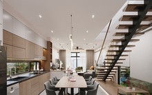 Các mẫu cầu thang xương cá độc đáo cho nhà phố