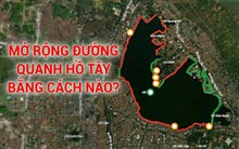 Vị trí 11km đường Hồ Tây dự định mở rộng trong đại dự án 30.000 tỷ