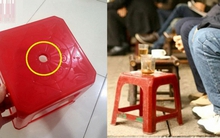 90% người ngồi ghế nhựa không biết công dụng của lỗ tròn này để tận dụng