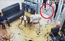 Nhóm người cầm vật giống súng xông vào tiệm cắt tóc hành hung, đòi tiền ở Hưng Yên