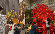 Vợ chồng Cường Đô La ăn Tết siêu hoành tráng