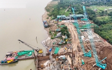 Mục sở thị đại công trường thi công 7 cầu bắc qua sông Hồng