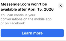Mới sáng mùng 1 Tết, Facebook bất ngờ thông báo khai tử Messenger.com