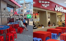 Cận cảnh "Jollibee miền Tây" gây lú với combo bàn tròn inox, ghế nhựa lề đường y chang rạp đám giỗ