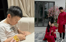 Vợ Thành Chung sắm 6 chỉ vàng cho con trai ngày vía Thần Tài, mới 3 tuổi bé Leo đã có của để dành