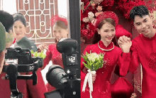 MC Huyền Trang Mù Tạt bị chê “thừa năng lượng” vì loạt hành động trong đám cưới với tuyển thủ Đức Huy