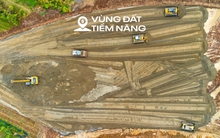 Toàn cảnh công trường sân vận động 60.000 chỗ lớn thứ 2 Việt Nam: Có mặt bằng "sạch" sau 2 tháng, máy móc phủ kín, sắp hoàn thành san lấp