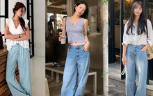Không gì hot hơn quần jeans ống rộng vào mùa hè, cứ mặc lên là thành người sành điệu