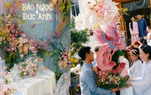 Đám cưới của cặp đôi Sóc Trăng đẹp khá tinh tế với tông pastel giữa dinh thự xa hoa, từng chi tiết đều được vẽ bằng tay