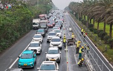 Toàn cảnh dự án Metro số 5 qua Đại lộ Thăng Long đang gấp rút triển khai