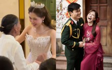 Rộ ảnh Hoà Minzy mặc váy xoè lộng lẫy như cô dâu đón khách