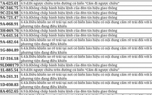 712 chủ xe đi ngược chiều, vượt đèn đỏ có biển số sau nhanh chóng nộp phạt nguội theo Nghị định 168