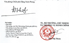 Giới thiệu chữ ký của Bộ trưởng, Chủ nhiệm và Phó Chủ nhiệm Văn phòng Chính phủ