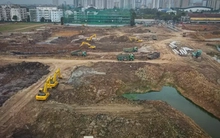 Tháo gỡ điểm nghẽn mặt bằng thi công dự án khẩn cấp hồ điều hòa Phú Đô