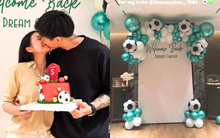 Doãn Hải My mở tiệc hoành tráng mừng Văn Hậu trở lại đỉnh cao sau 2 năm chấn thương ác mộng, "khóa môi" cực ngọt