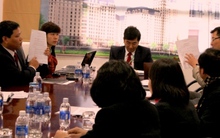 Nam Cường đối thoại với khách hàng về cách tính diện tích căn hộ