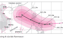 Bão Rammasun giật cấp 14, 15 hướng vào bắc Hoàng Sa