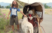 12 năm phiêu diêu tự tại của người đàn ông sống trong "ngôi nhà di động" là chiếc xe ba bánh cũ vỏn vẹn 2 mét vuông và nuôi 4 con cừu làm bạn đồng hành