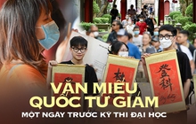 Học sinh Hà Nội xếp hàng dài, mang cả sách bút đến Văn Miếu cầu may trước kỳ thi tốt nghiệp THPT 2022