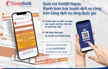 Cùng Co-opBank Mobile Banking thanh toán trực tuyến trên Cổng dịch vụ công Quốc gia
