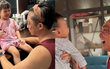 Cường Đô La bất chấp hình tượng, để con gái vẽ lên mặt khiến cả nhà cười nắc nẻ