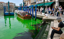 Nước tại kênh đào Venice thơ mộng đột ngột đổi sang màu xanh lục, nguyên nhân là gì?