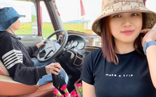 Nữ tài xế lái xe đầu kéo, thay chồng cầm vô lăng chinh phục hàng nghìn km chặng Bắc - Nam