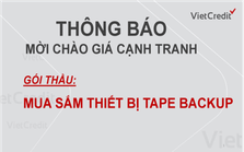 VietCredit thông báo mời chào giá cạnh tranh VietCredit thông báo mời chào giá cạnh tranh