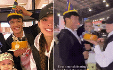 Bùi Tiến Dũng đón sinh nhật ở sân bay cùng vợ mẫu tây: Sinh nhật đặc biệt nhất, vừa nổi nến đã phải chia tay