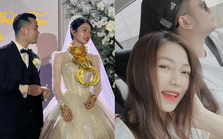 Từ Nhật Bản về Việt Nam làm đám cưới, cô dâu "vất vả" gánh 15 cây vàng trên người, vòng kiềng đeo trĩu cổ