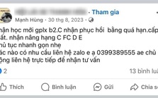 Khởi tố đối tượng lừa đảo cấp đổi giấy phép lái xe qua mạng xã hội Khởi tố đối tượng lừa đảo cấp đổi giấy phép lái xe qua mạng xã hội