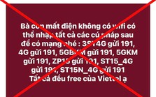 Sự thật thông tin lan truyền trên MXH, hướng dẫn người dân vùng lũ soạn tin gửi 191 để có wifi miễn phí