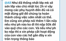 Xôn xao tin nhắn Ban phụ huynh yêu cầu các phụ huynh đi sơn lớp, không đi thì đóng 50.000 kèm theo lời "đe nẹt"?