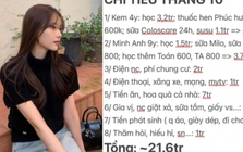 Mỗi tháng tiêu gần 22 triệu, bức ảnh chụp màn hình phơi bày cái khó của biết bao cô gái