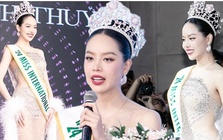 Hoa hậu Thanh Thủy “nuốt mic” tại sự kiện, lên tiếng về hành động khó hiểu trong đêm đăng quang